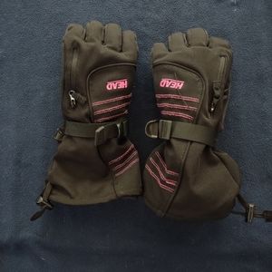 Head Girls Black Snow Gloves